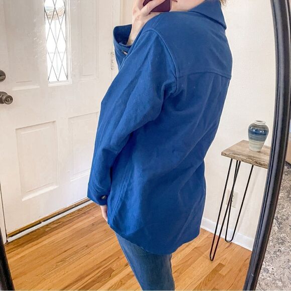 Everlane The Oversized Shirt Jacket Deep Blue M - Picture 2 of 9
